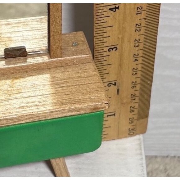 Wood Dollhouse Dresser Art Deco 1930’s Furniture Tilt Mirror & Drawer Japan 6.5" - Picture 12 of 12